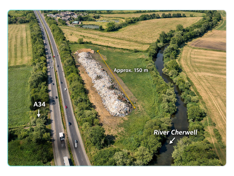 Illegal dumping site overview